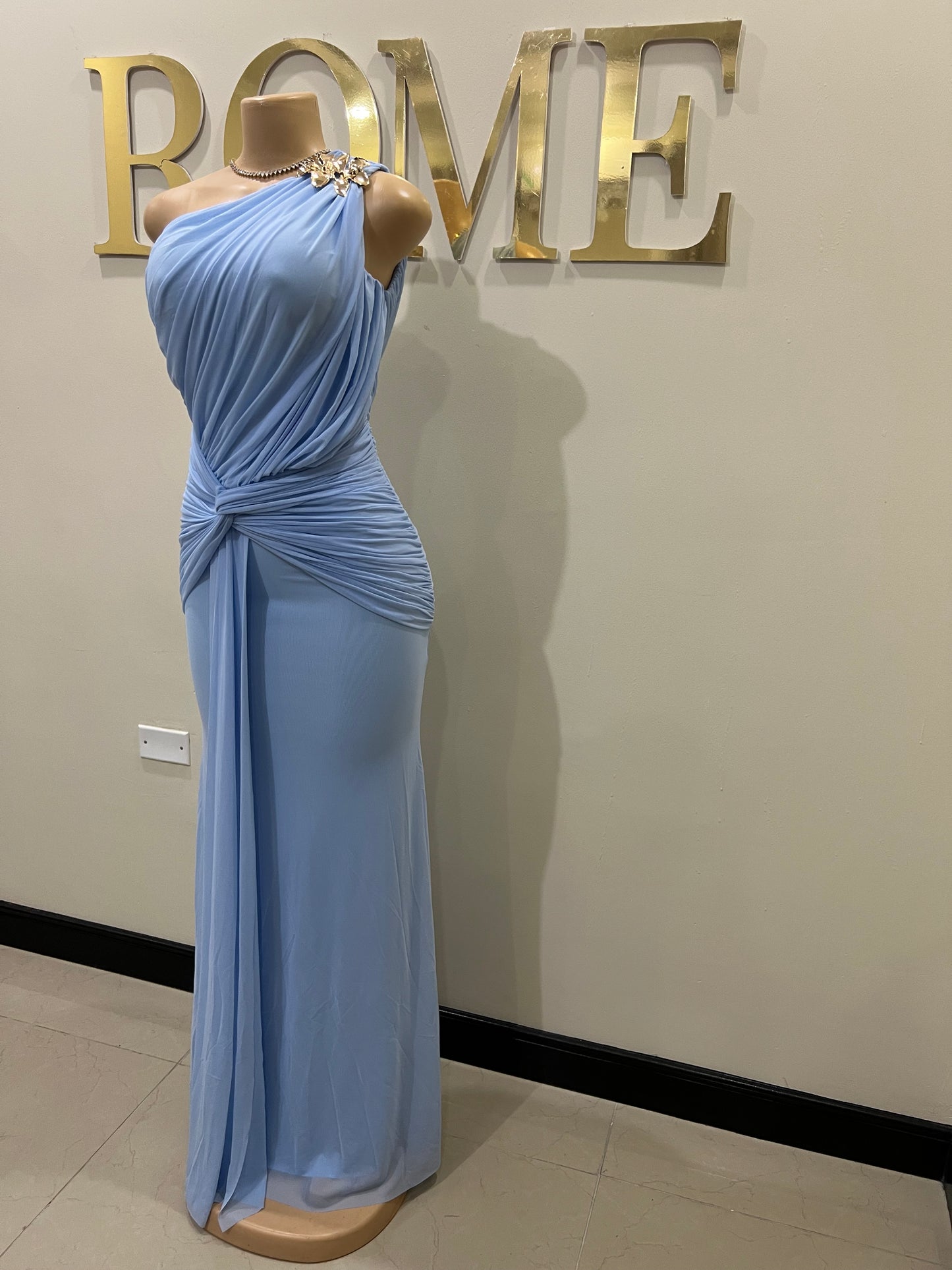 Michelle Petal Grace Dress (Light Blue)