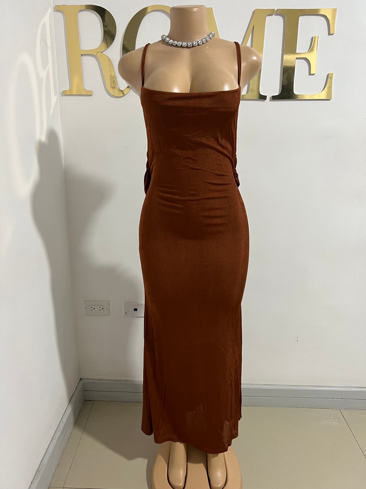 Carey Vibe Dress (Brown)