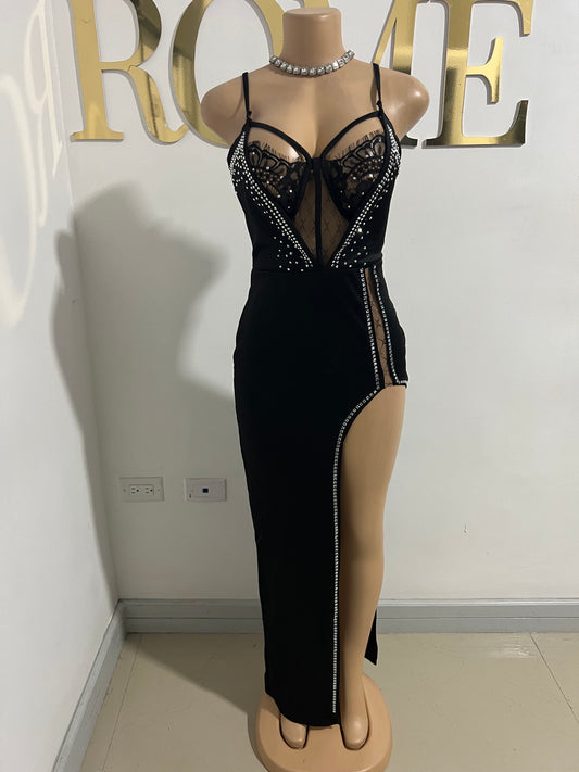 Ophelia Sleeveless Dress (Black)