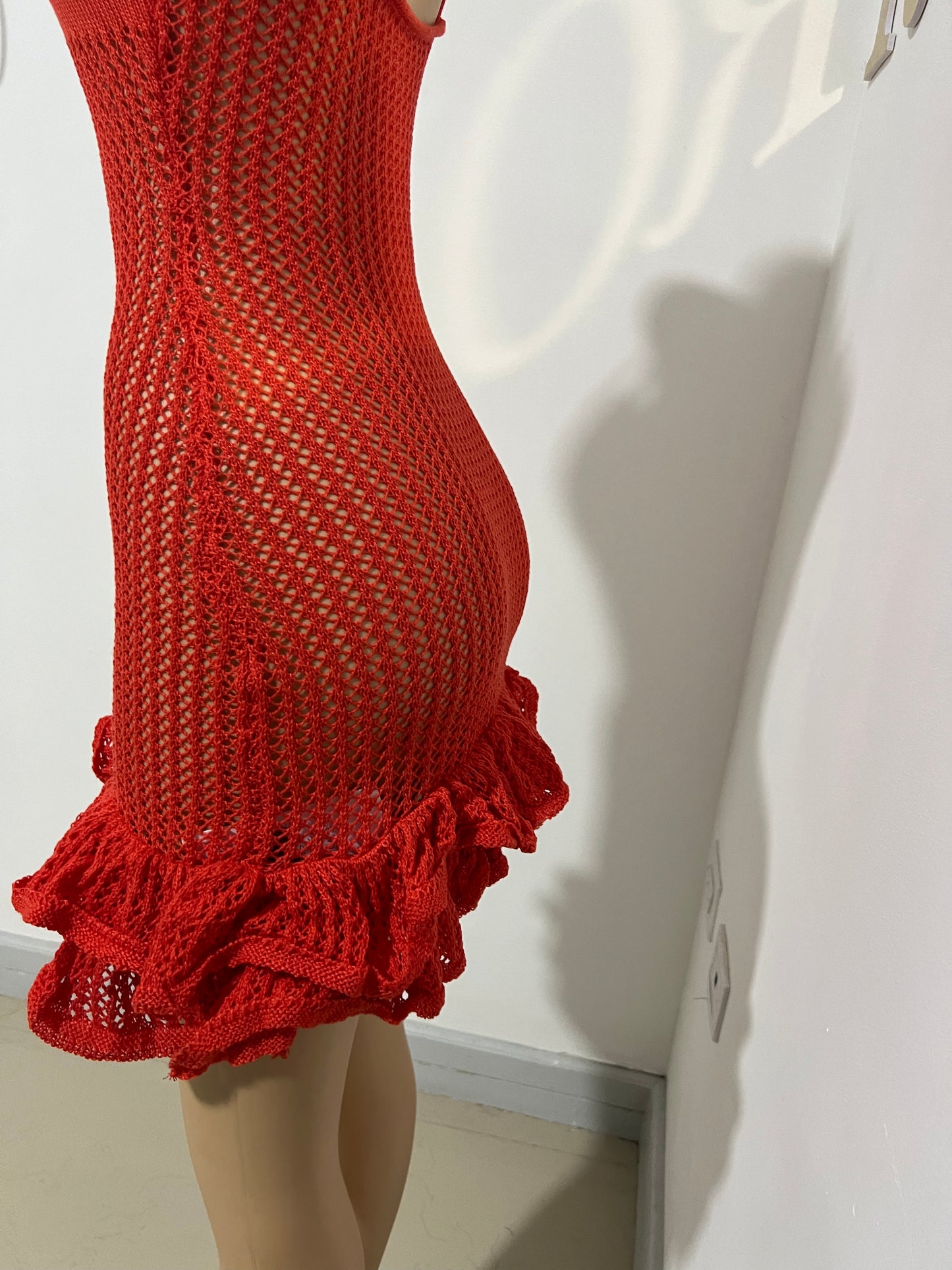 Azalea Crochet Dress (Burnt Orange)