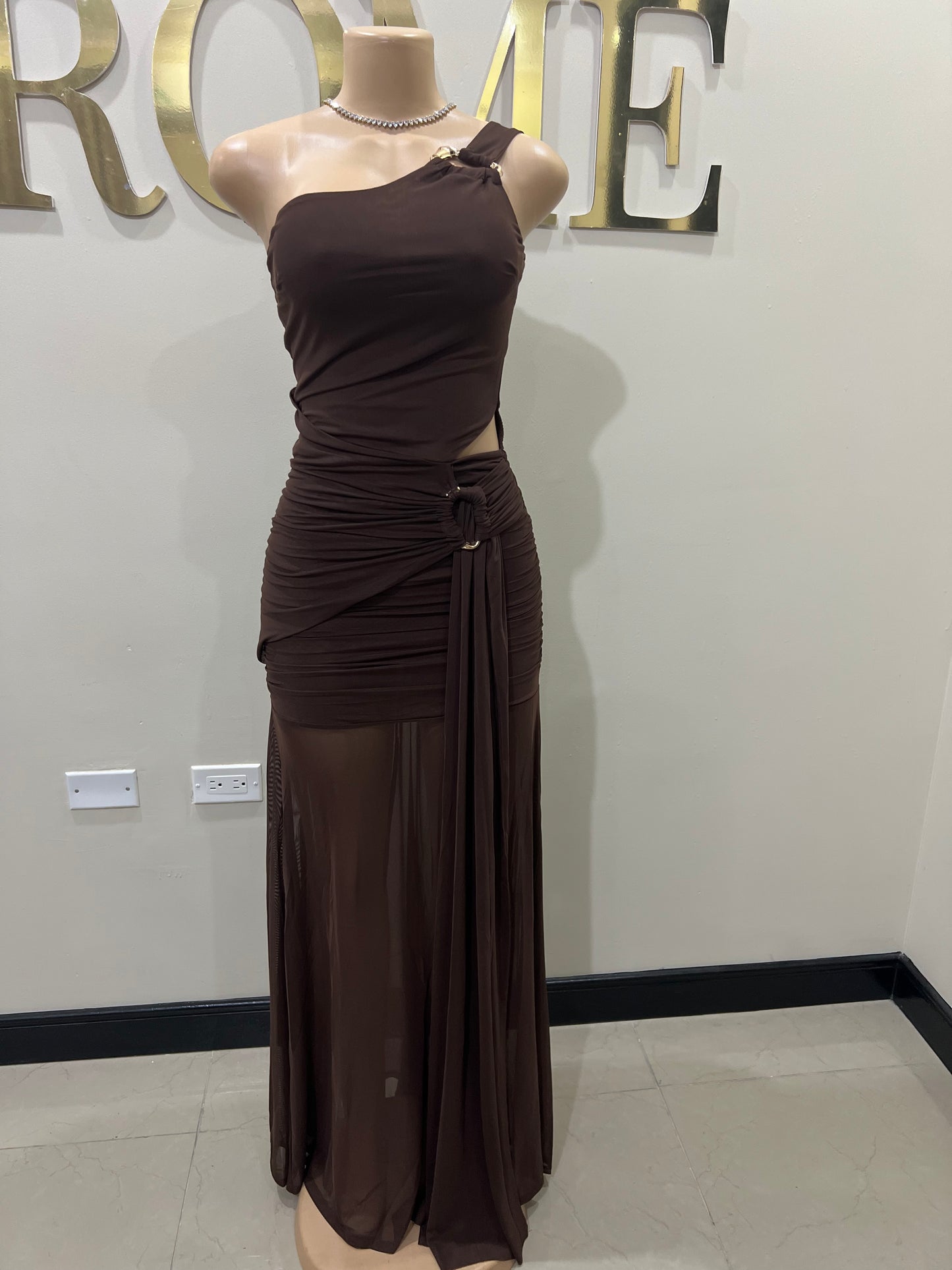 Celest Dress (Brown)