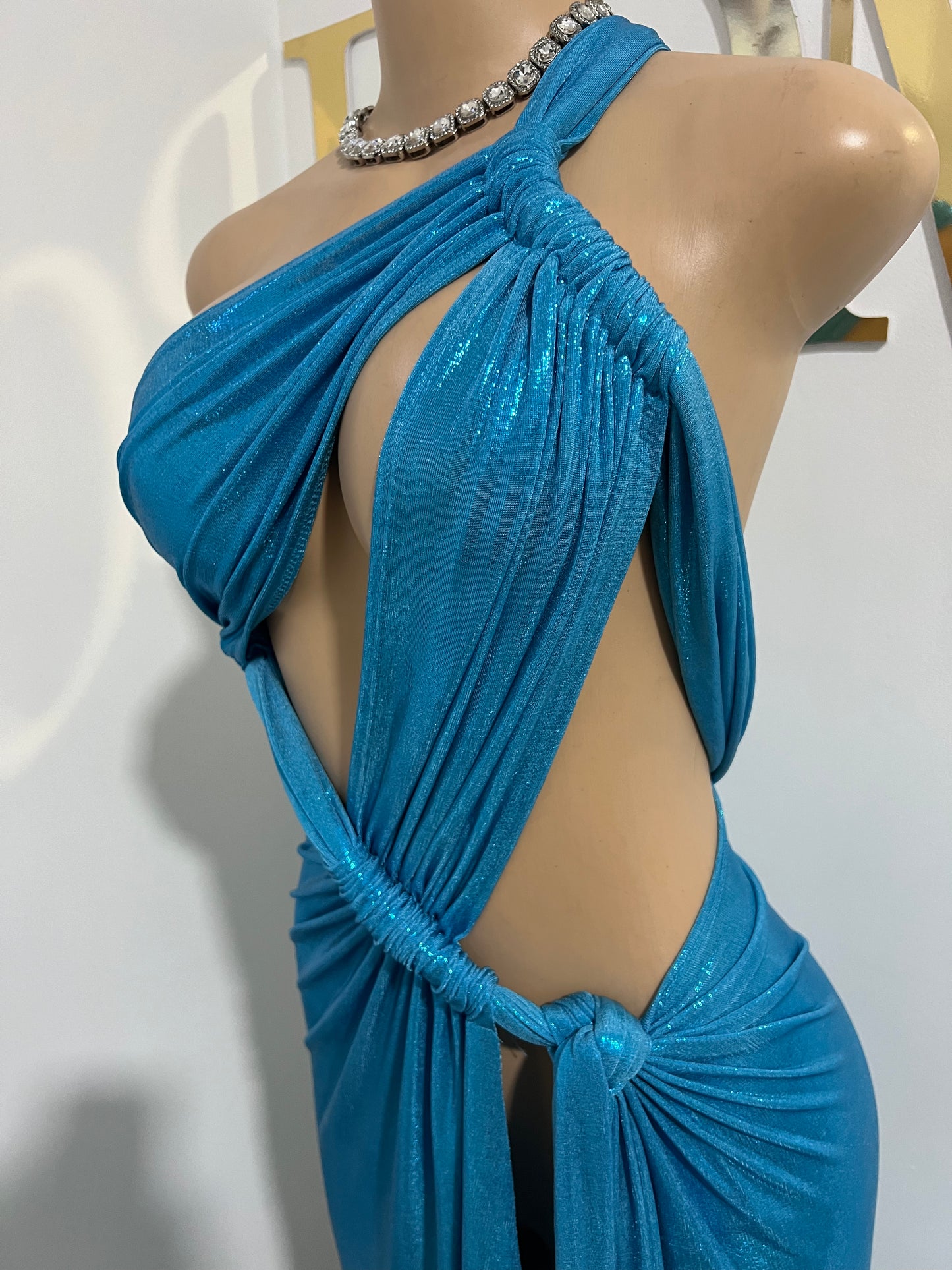 Giselle Asymmetrical Dress (Blue)