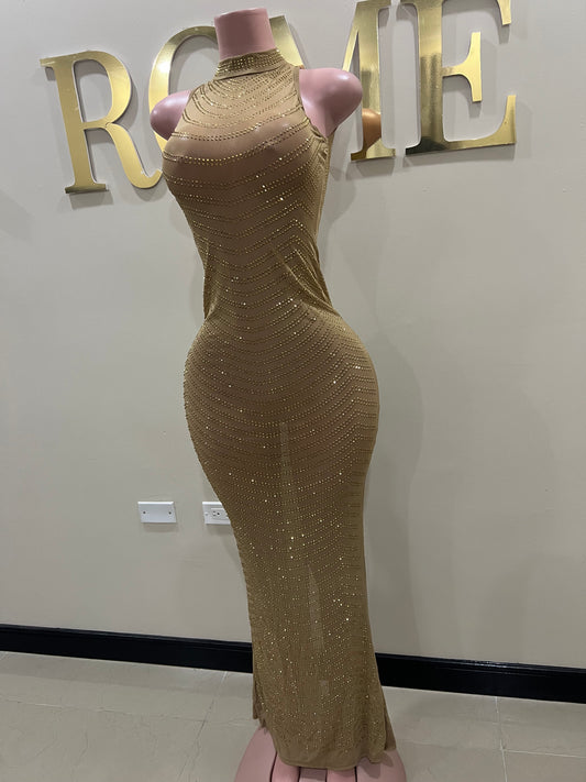 Ariana Flare Dress (Brown)