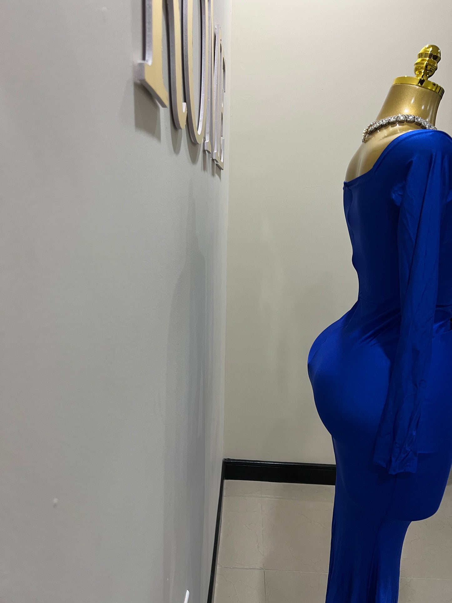 Kerry Long Sleeve Dress (Blue)