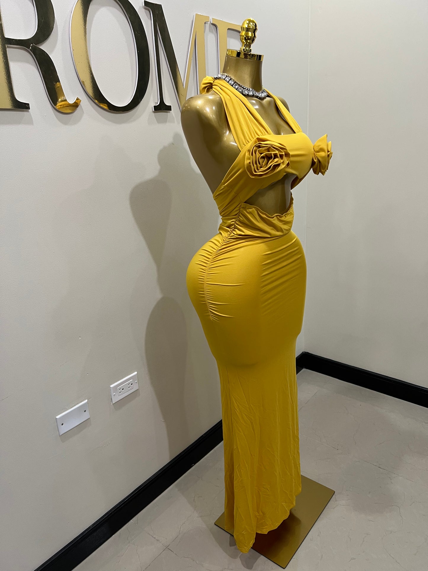 Samira Priscilla Rose Dress (Yellow)