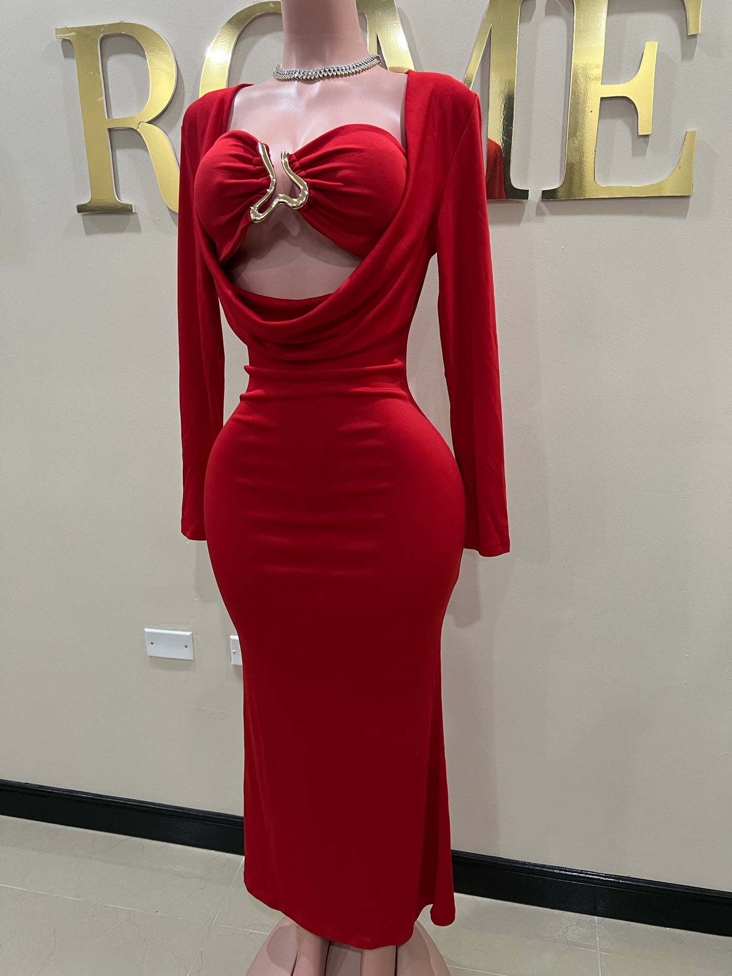 Ming 2 Pcs Dress (Red)