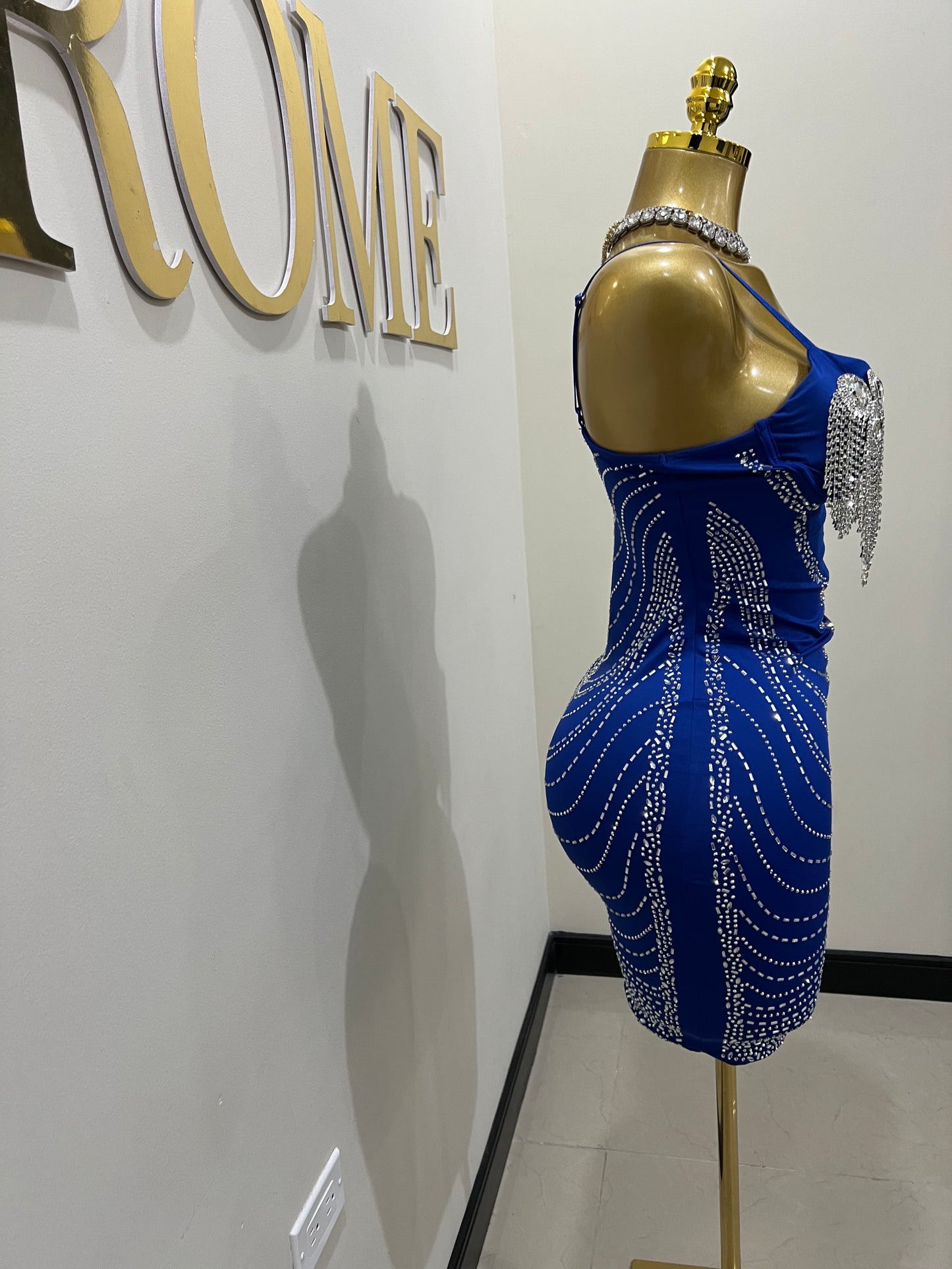 Dazzle Medusa Crystal Dress (Blue)