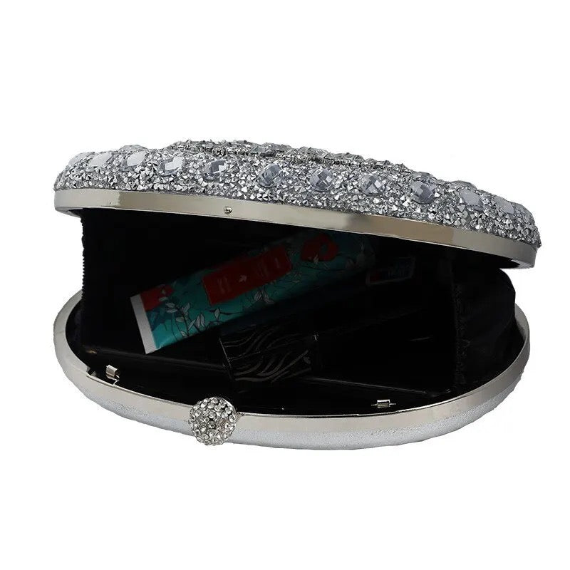 Oval Diamond Bag (Silver)