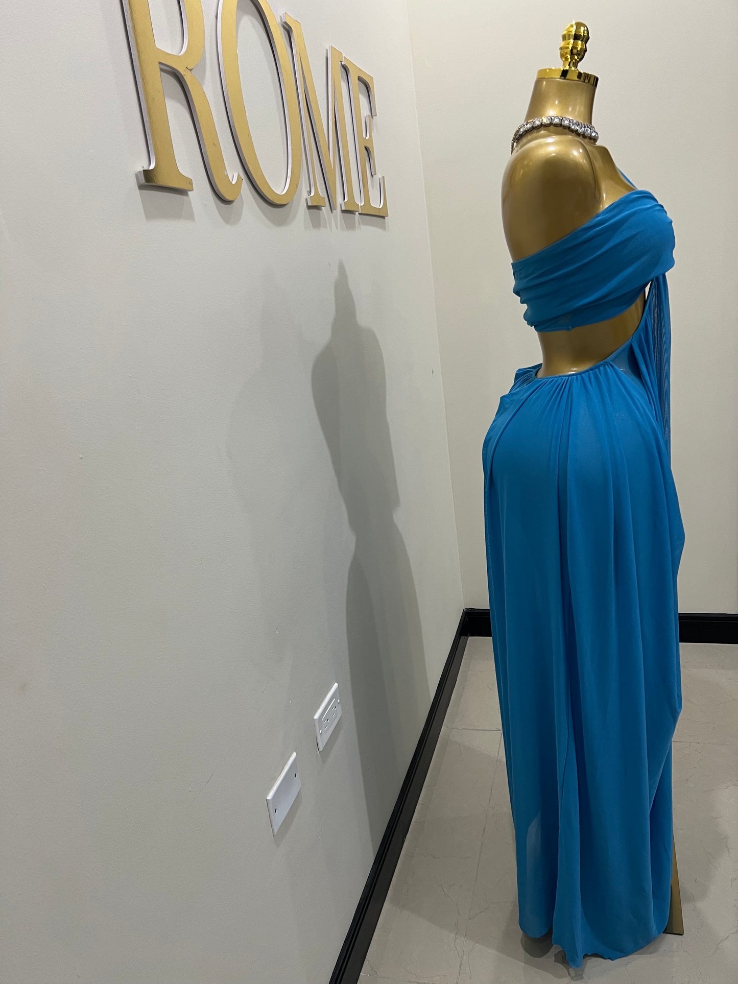 Ruby Mesh Dress (Blue)