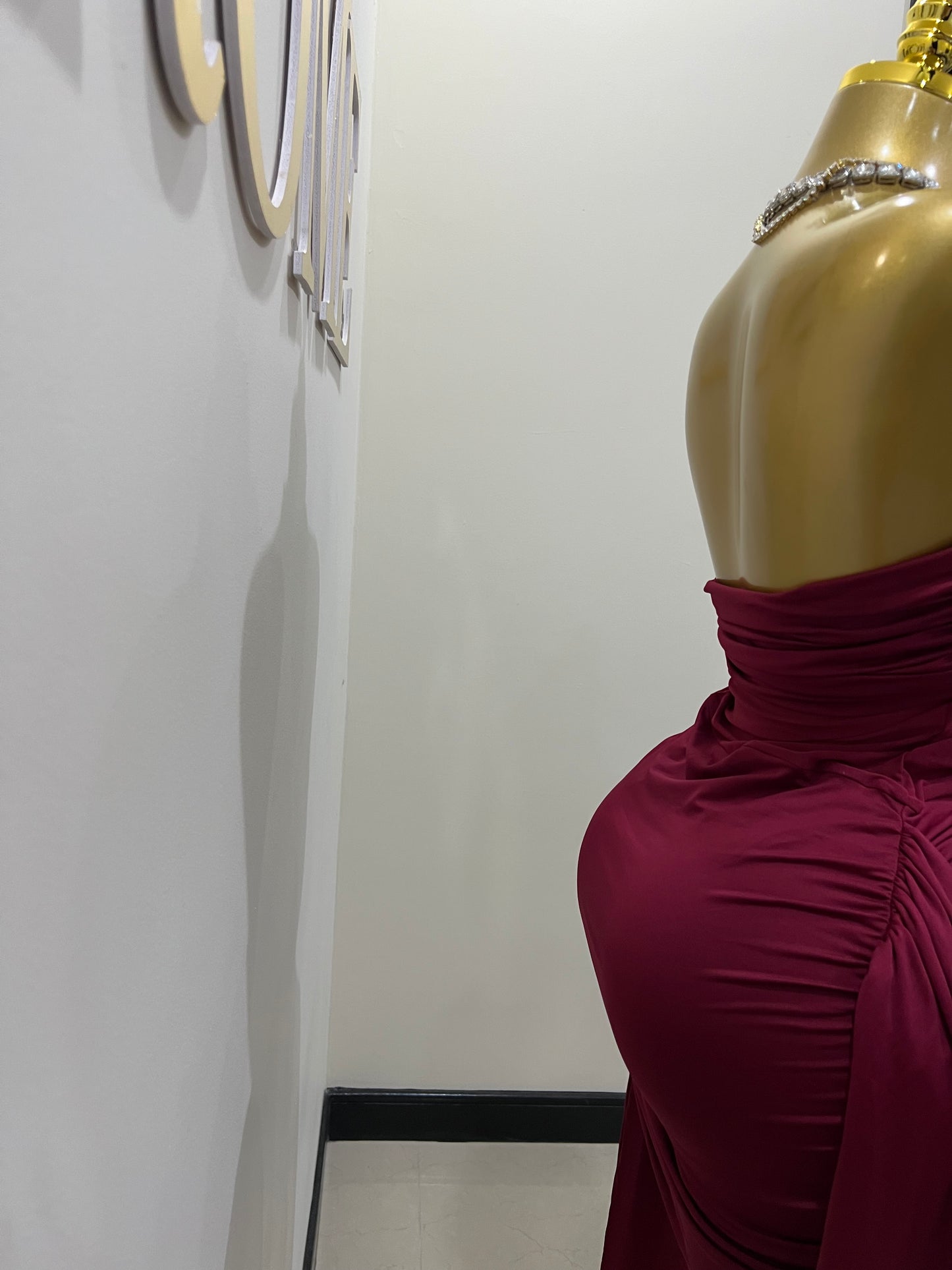 Sweetheart Nara Short Dress (Burgundy)
