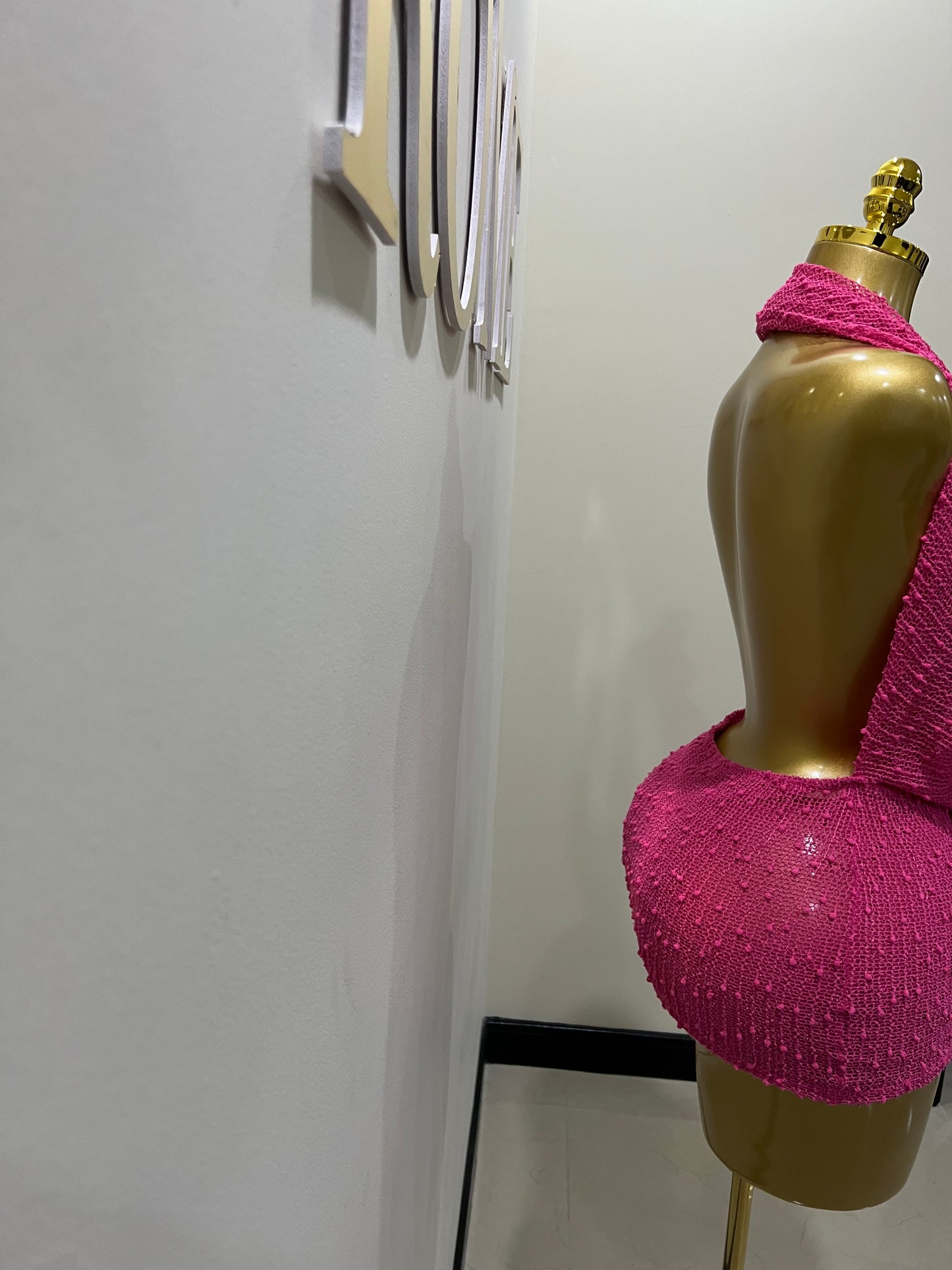 Cassie See Through Petal Dress (Pink)