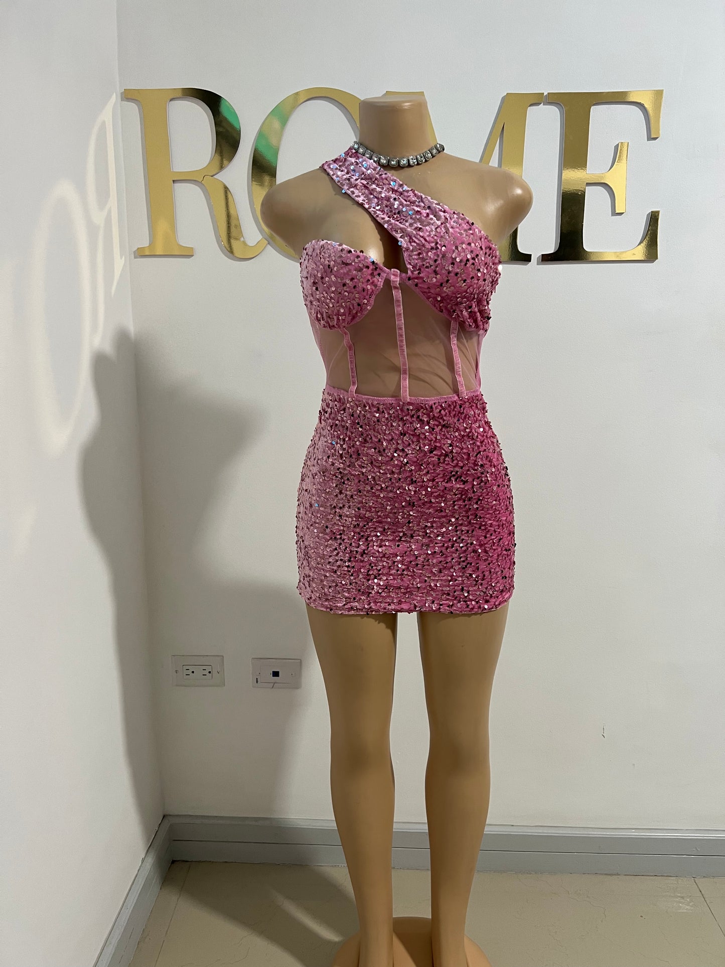 Ciara Sequin Dress (Pink)