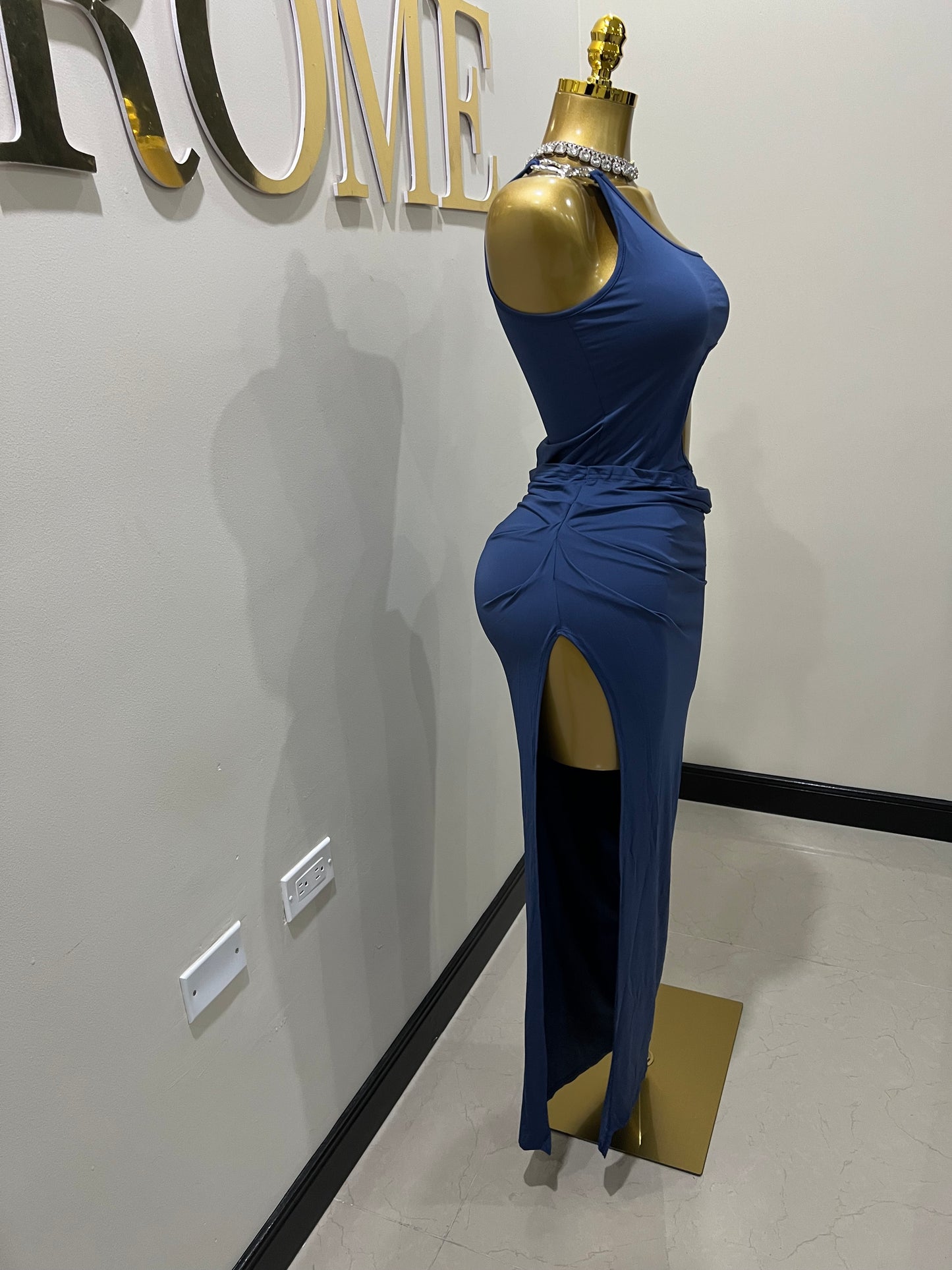 Sarah Bodysuit Dress (Blue)