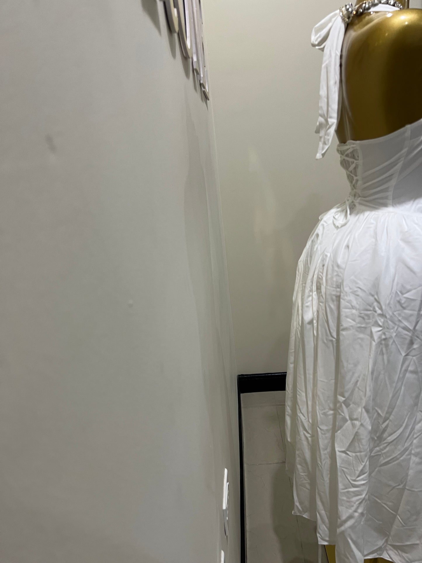 Diana Halter Dress (White)