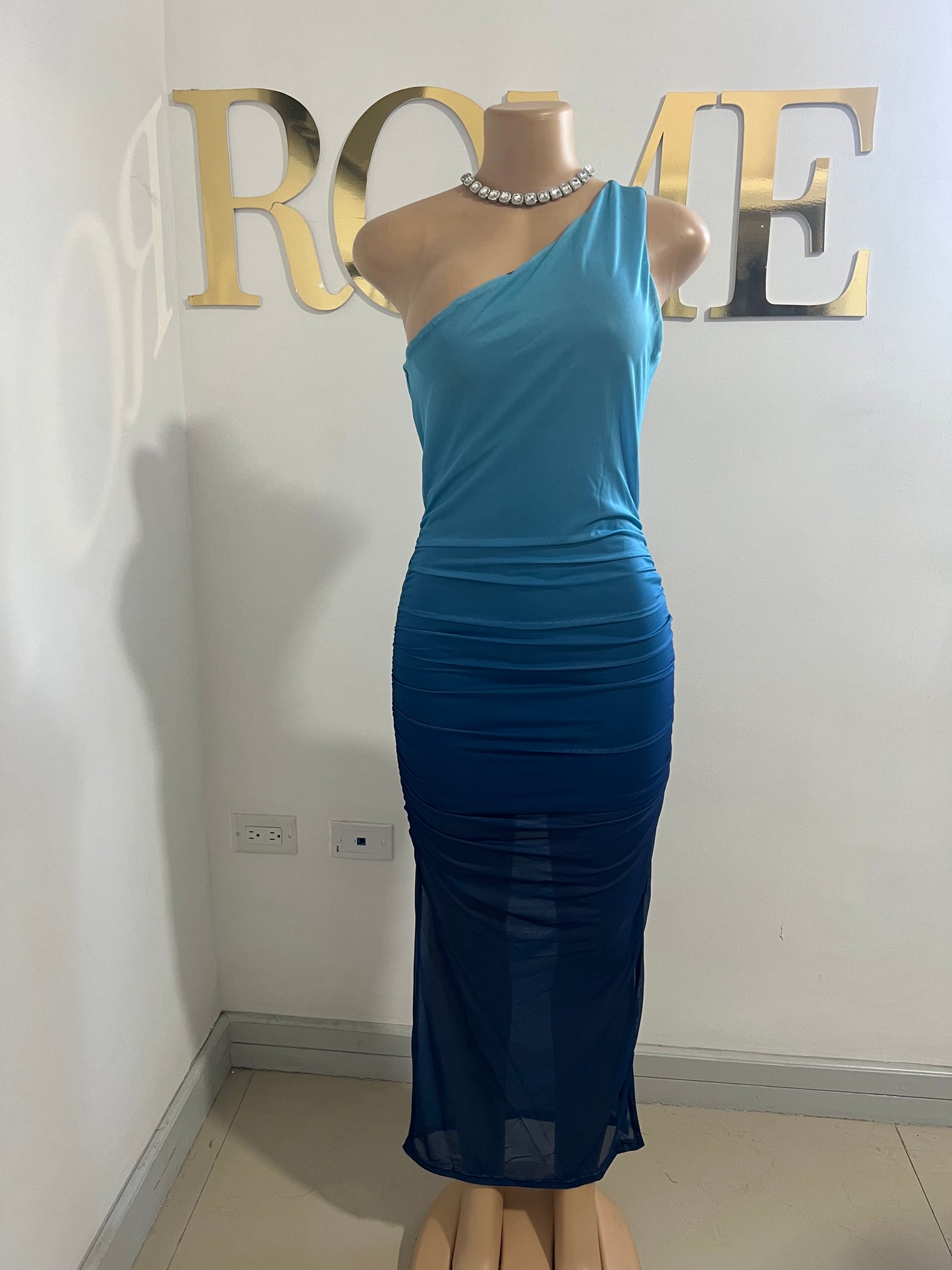 Toya Carli Mesh Dress (Blue Gradient)