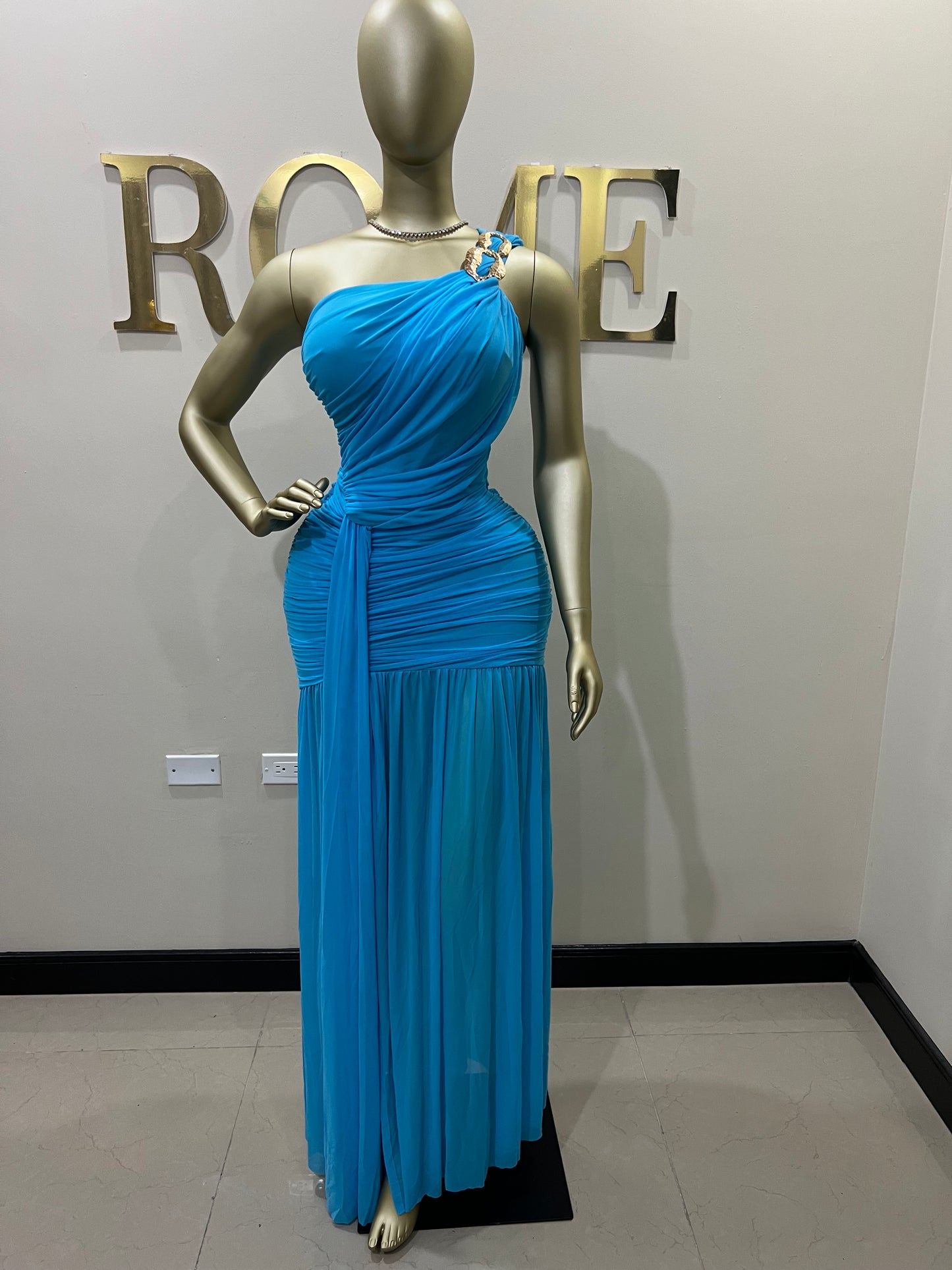 Michelle Grace Chain Dress (Blue)
