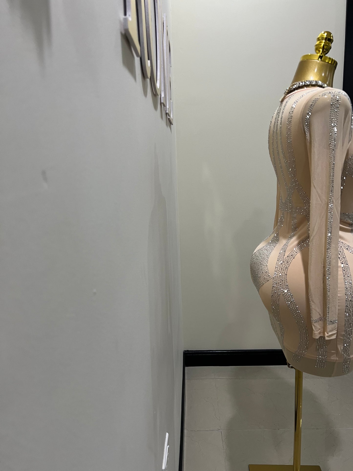 Juno Sweetheart Dress (Nude)