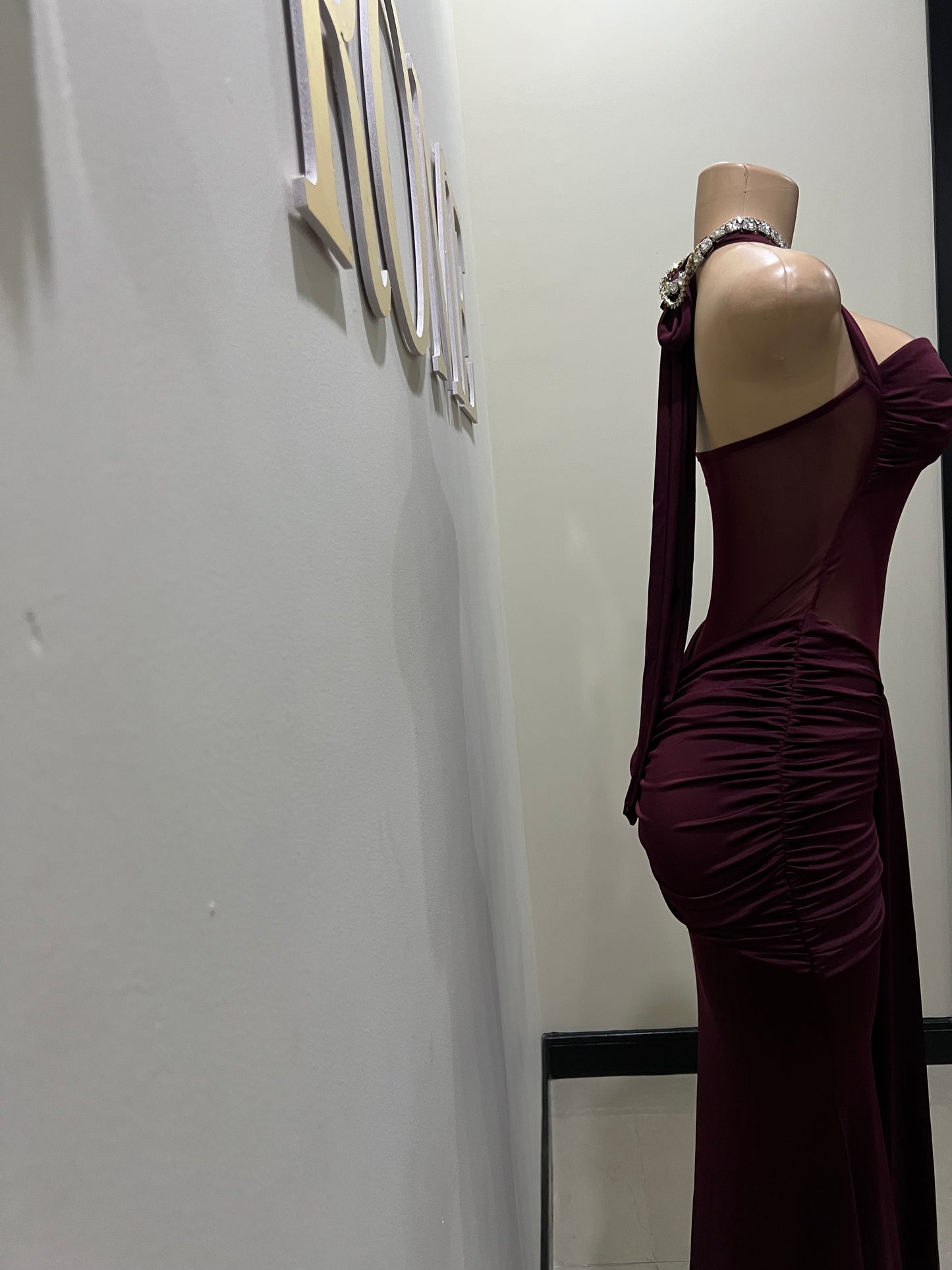 Sweetheart Nara Dress (Burgundy)