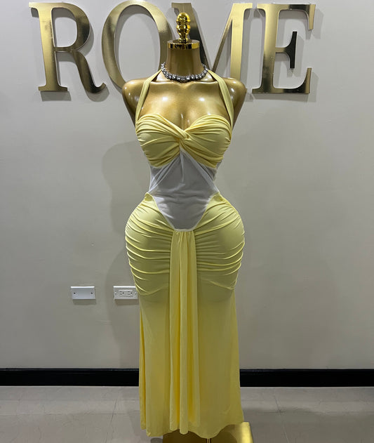 Sweetheart Vibe Nara Dress (Yellow)