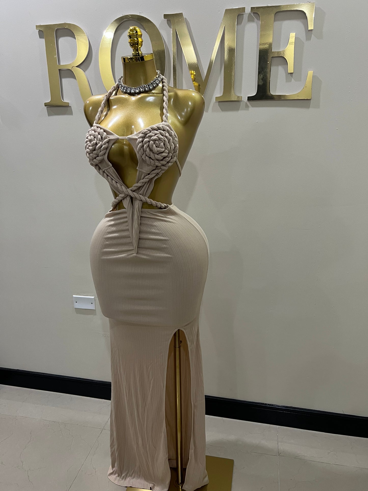 Athena Rope Dress (Brown)