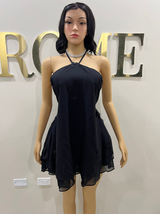 Rumi Petal Dress (Black)
