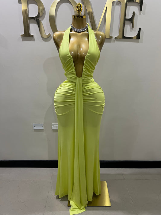 Chinelle Nara Halter Dress (Green)