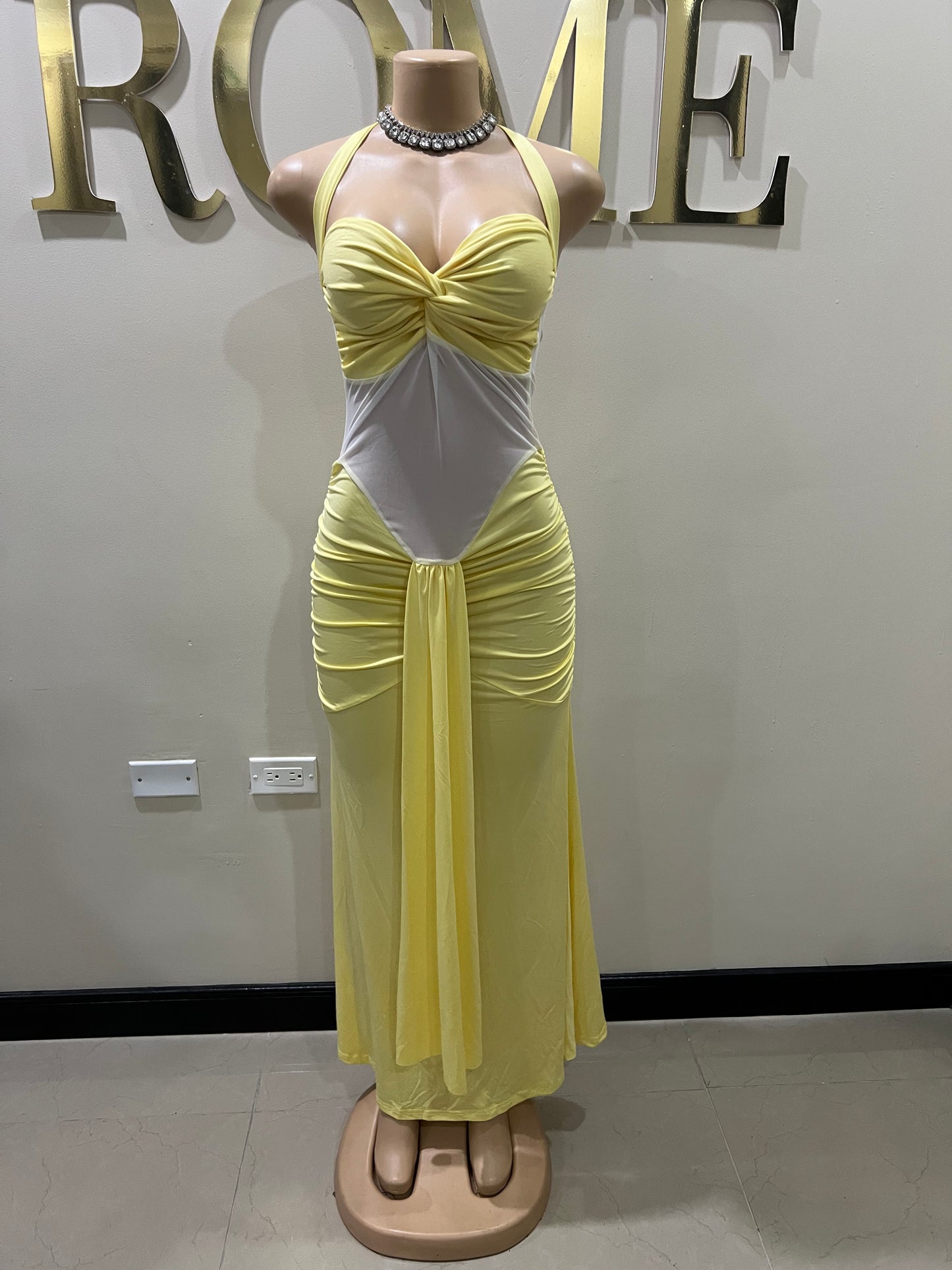 Sweetheart Vibe Nara Dress (Yellow)