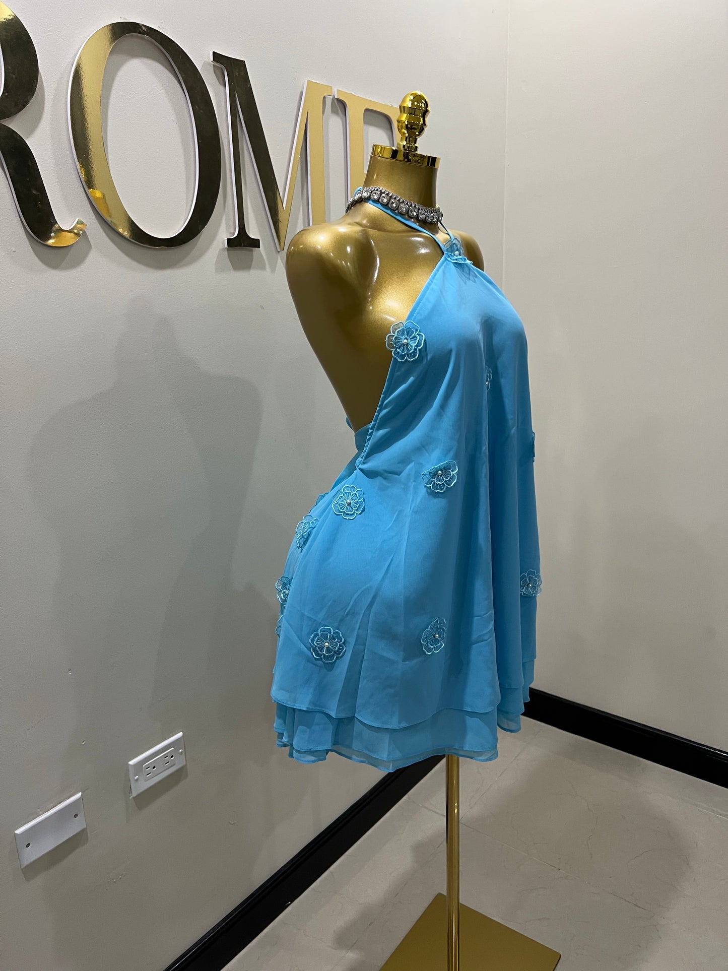 Rumi Petal Dress (Blue)