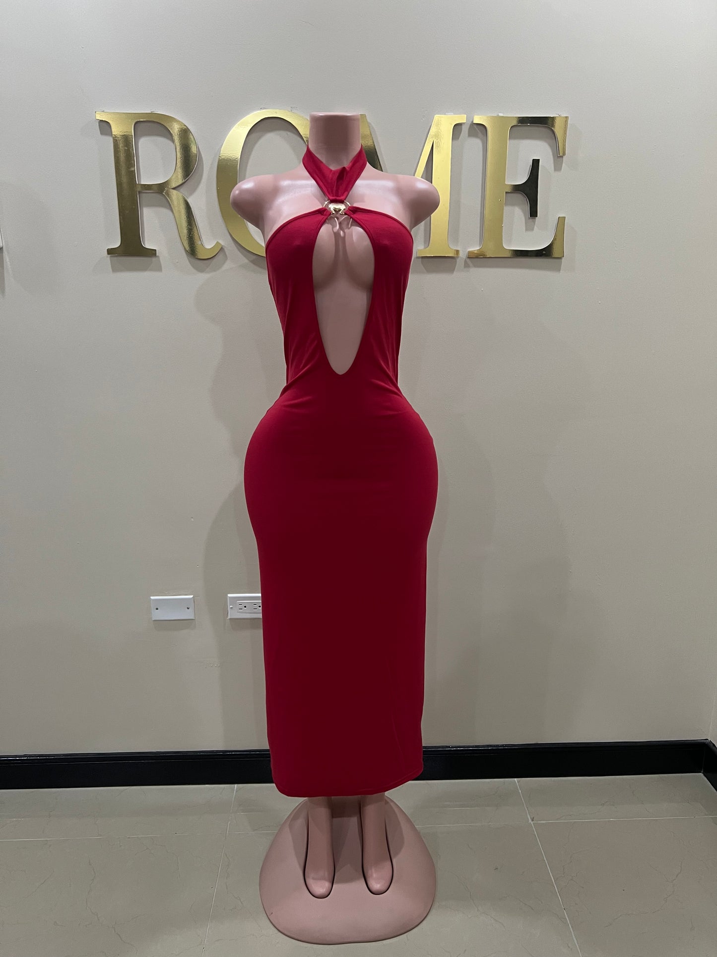 Kim Slay Seashell Dress (Red)