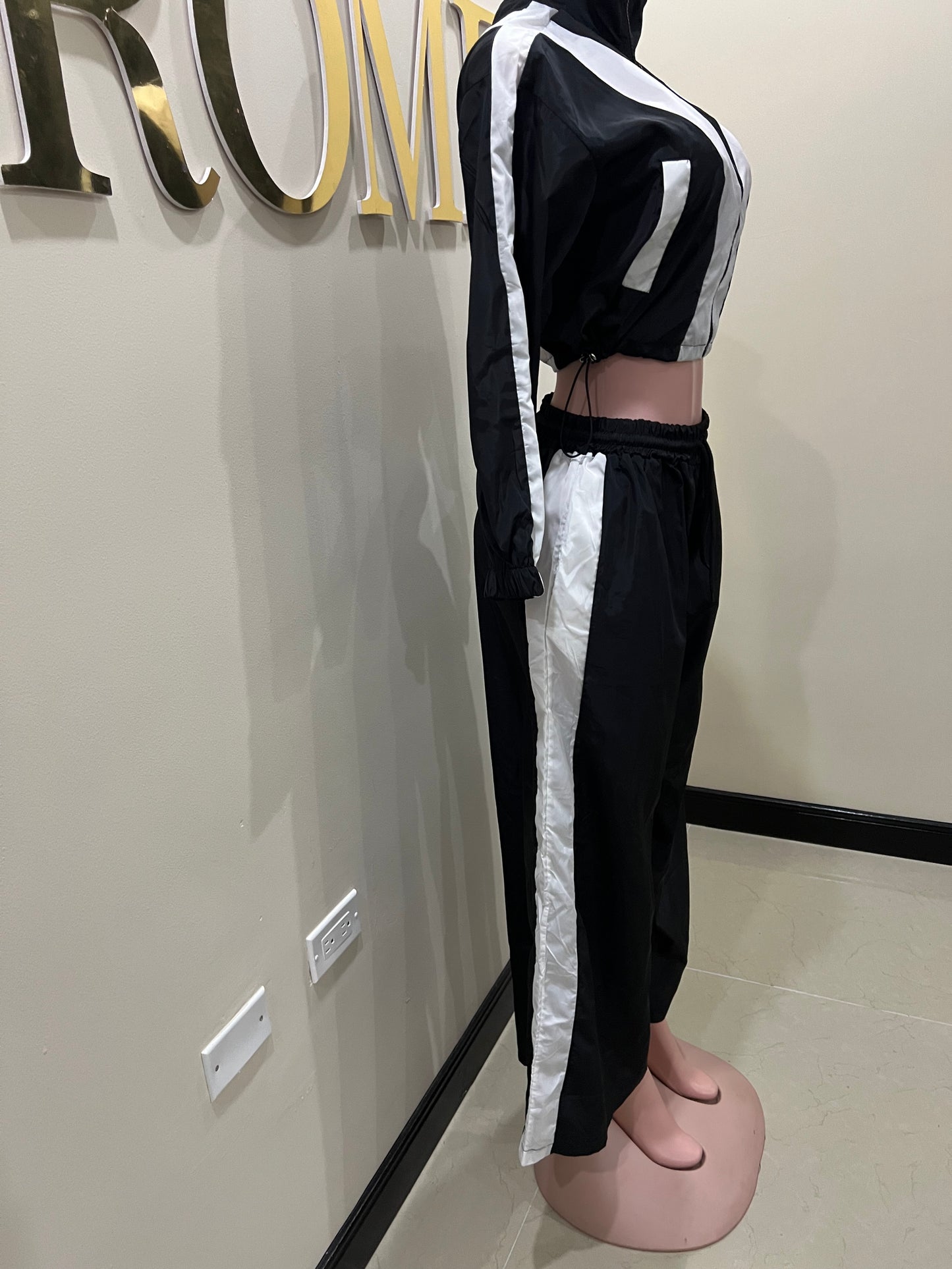 Brooklyn Tracksuit Pants Set (Black)