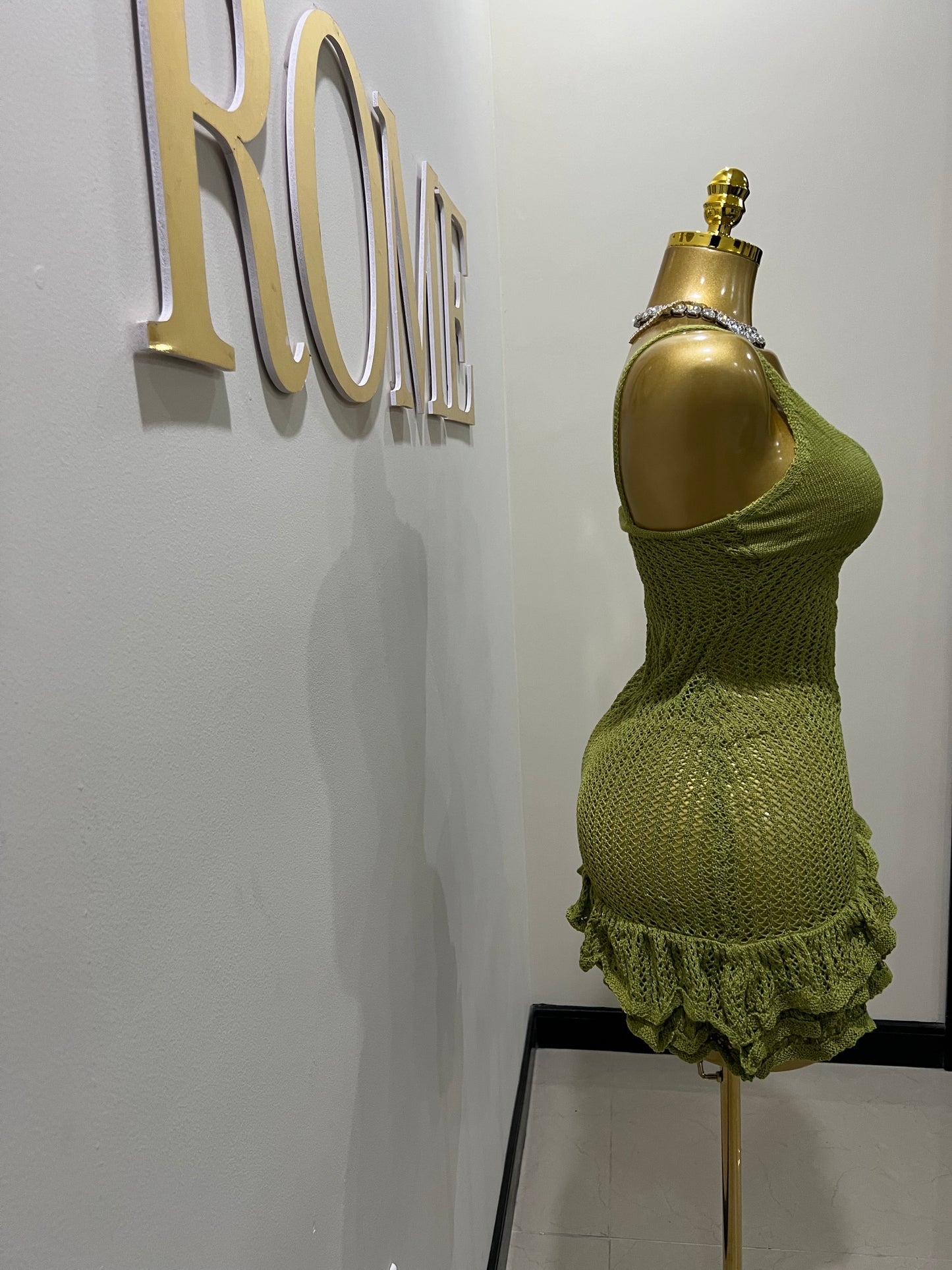 Azalea Crochet Dress (Green)