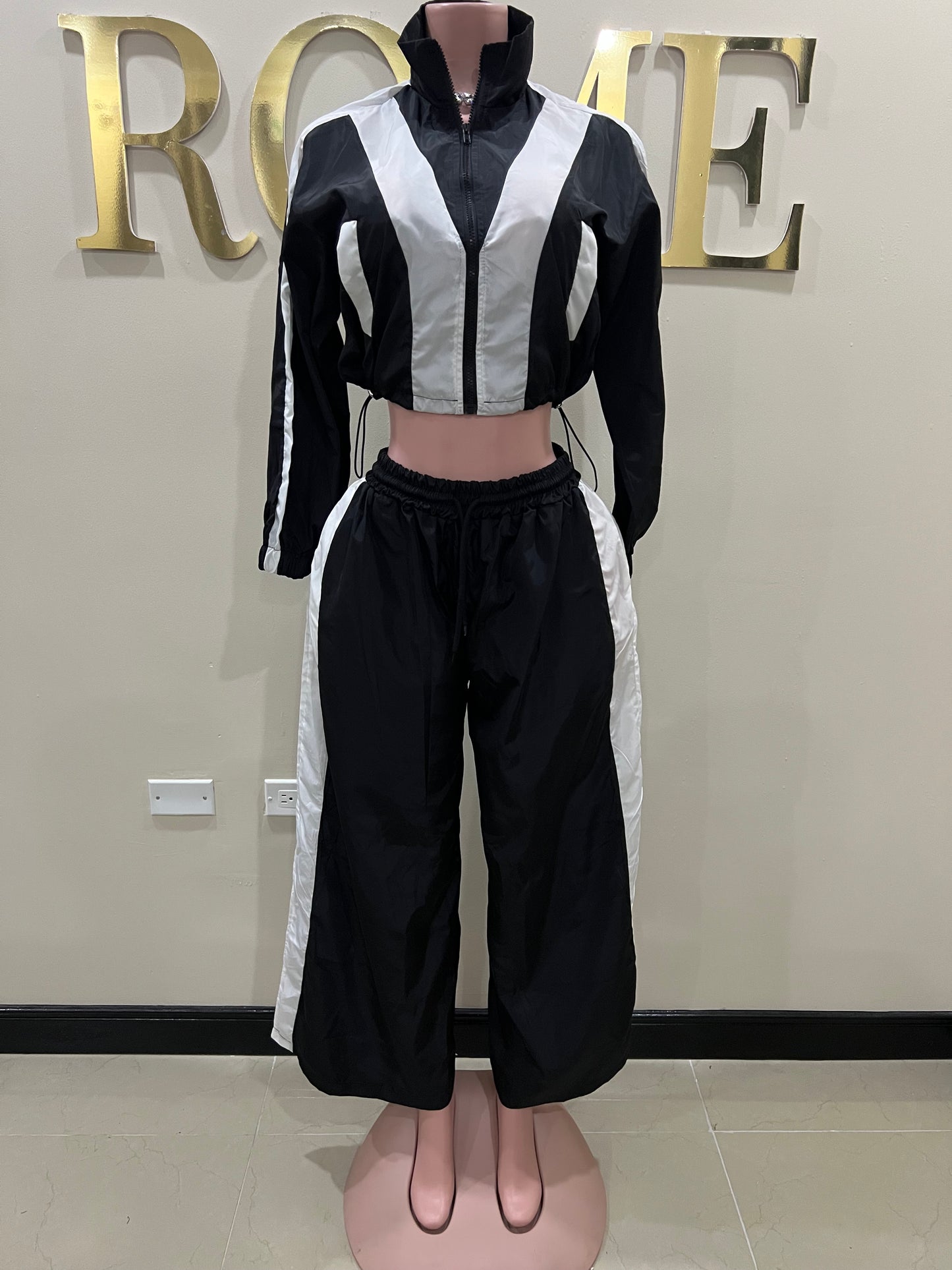 Brooklyn Tracksuit Pants Set (Black)