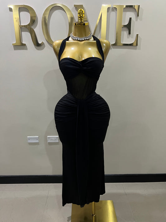 Sweetheart Vibe Nara Dress (Black)