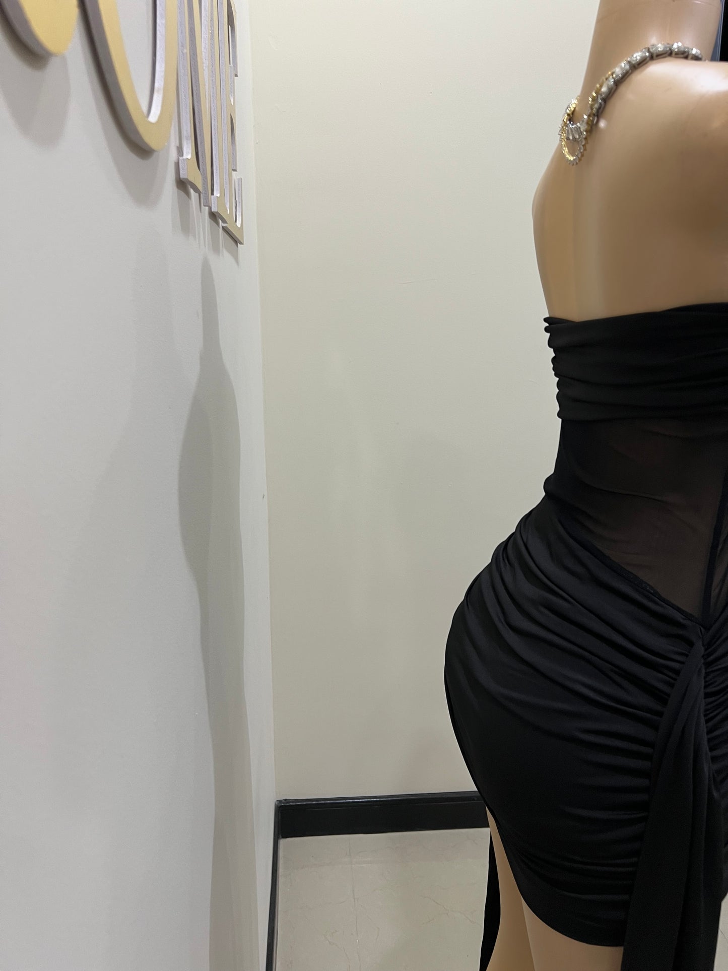 Sweetheart Nara Short Dress (Black)