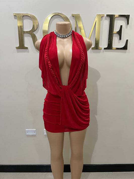 Cassie Rope Dress (Red)