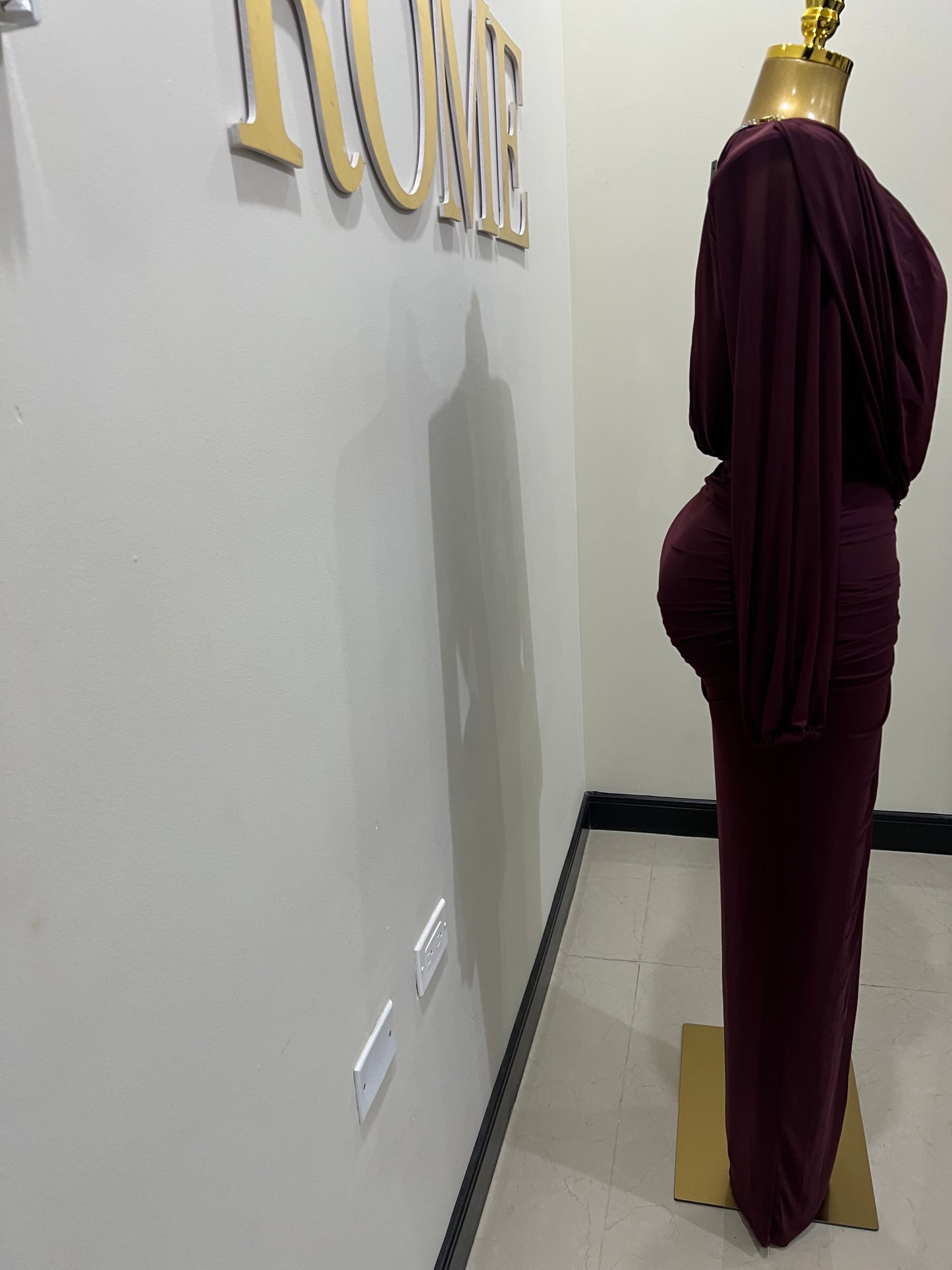 Michelle Sim Dress (Maroon)