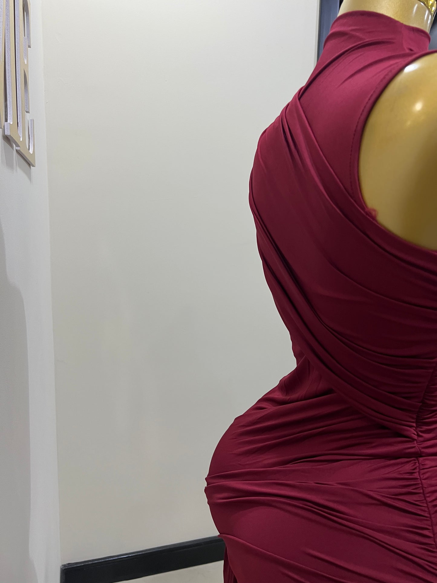 Samira Allegra Dress (Burgundy)