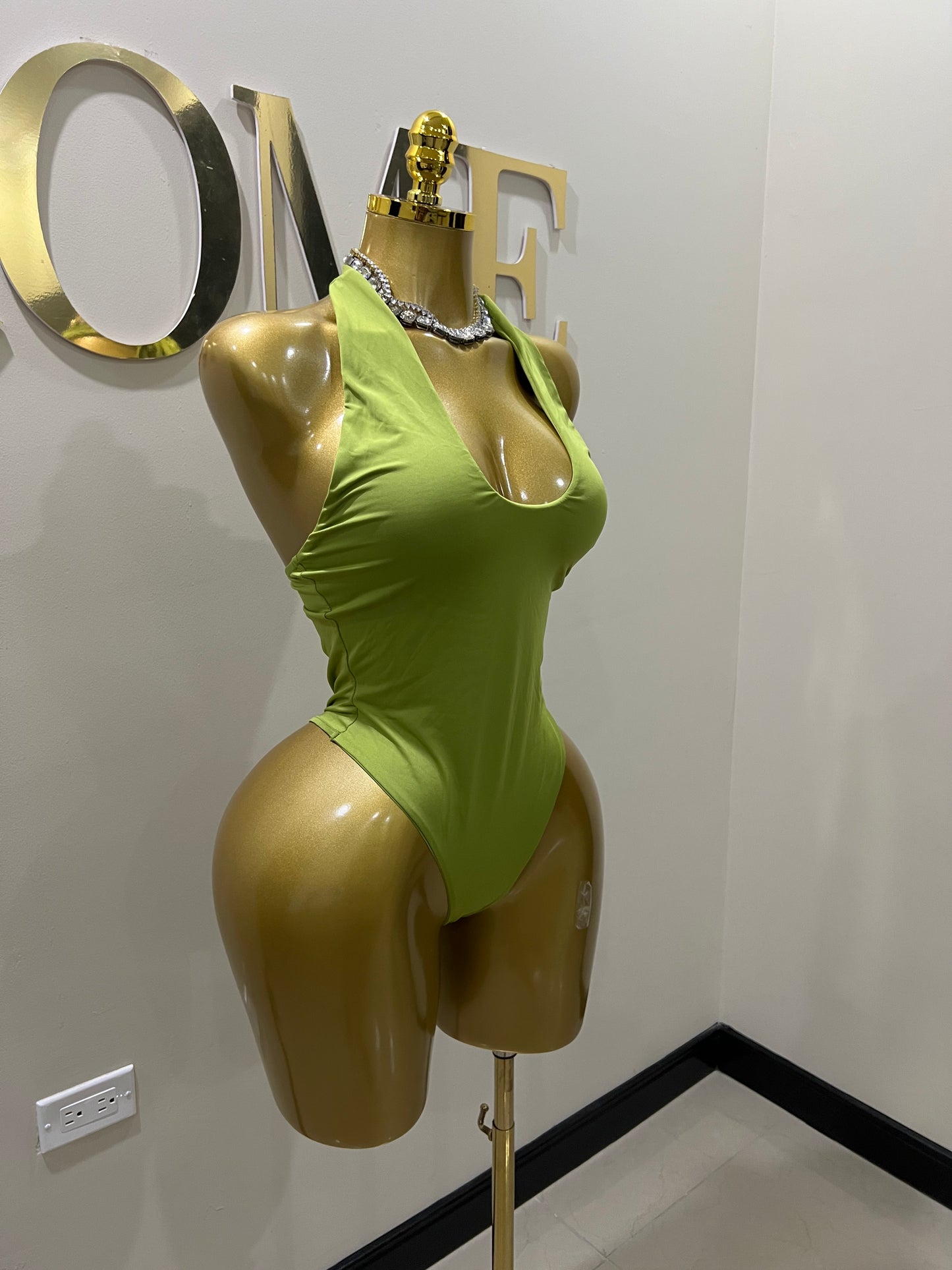 Nara Petal 2 Pcs Bodysuit & Skirt Set (Green)