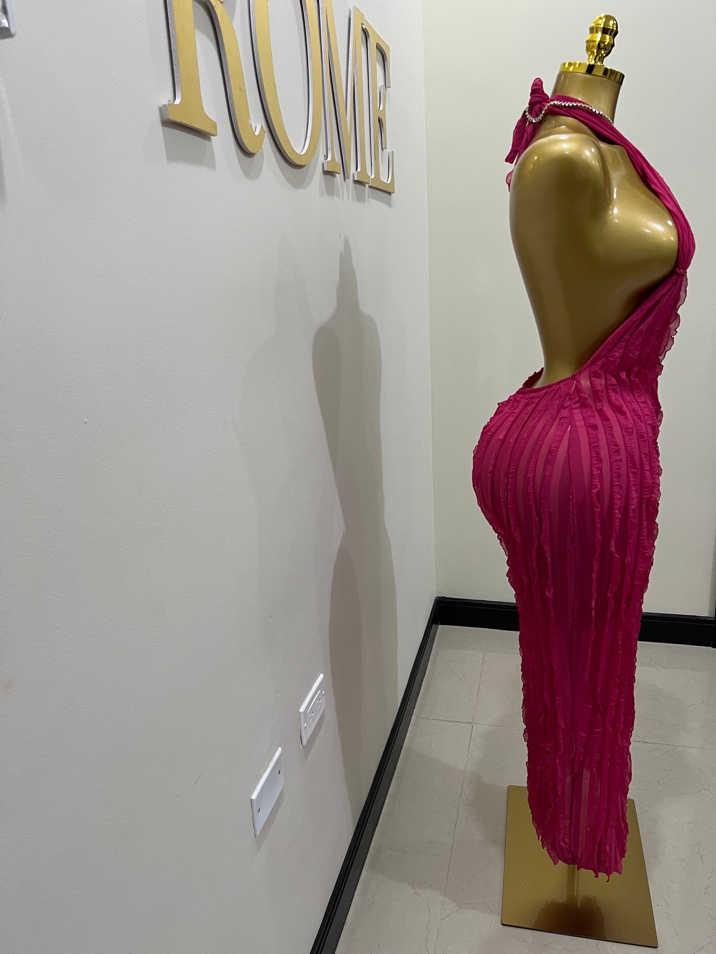 Lily Dress (Bright-pink)