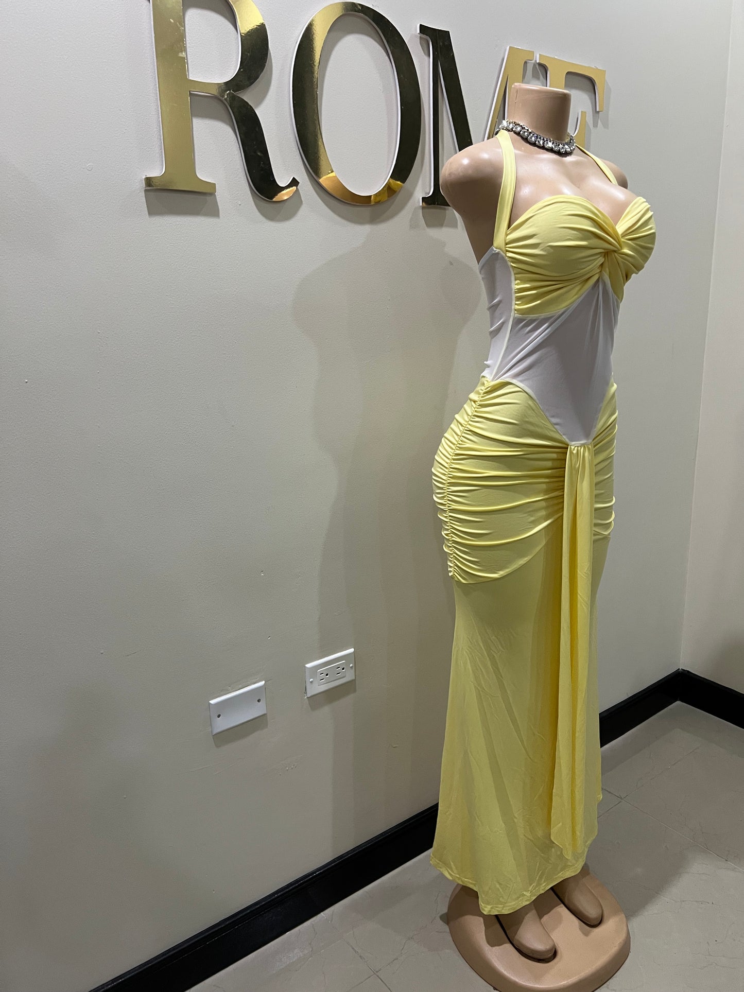 Sweetheart Vibe Nara Dress (Yellow)