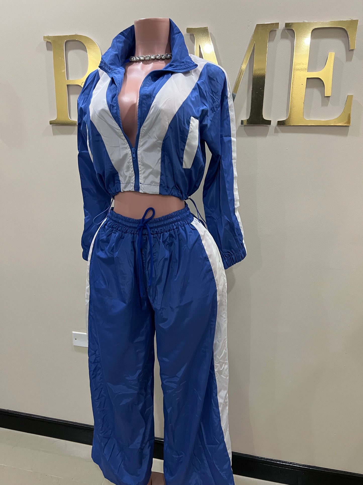 Brooklyn Tracksuit Pants Set (Blue)