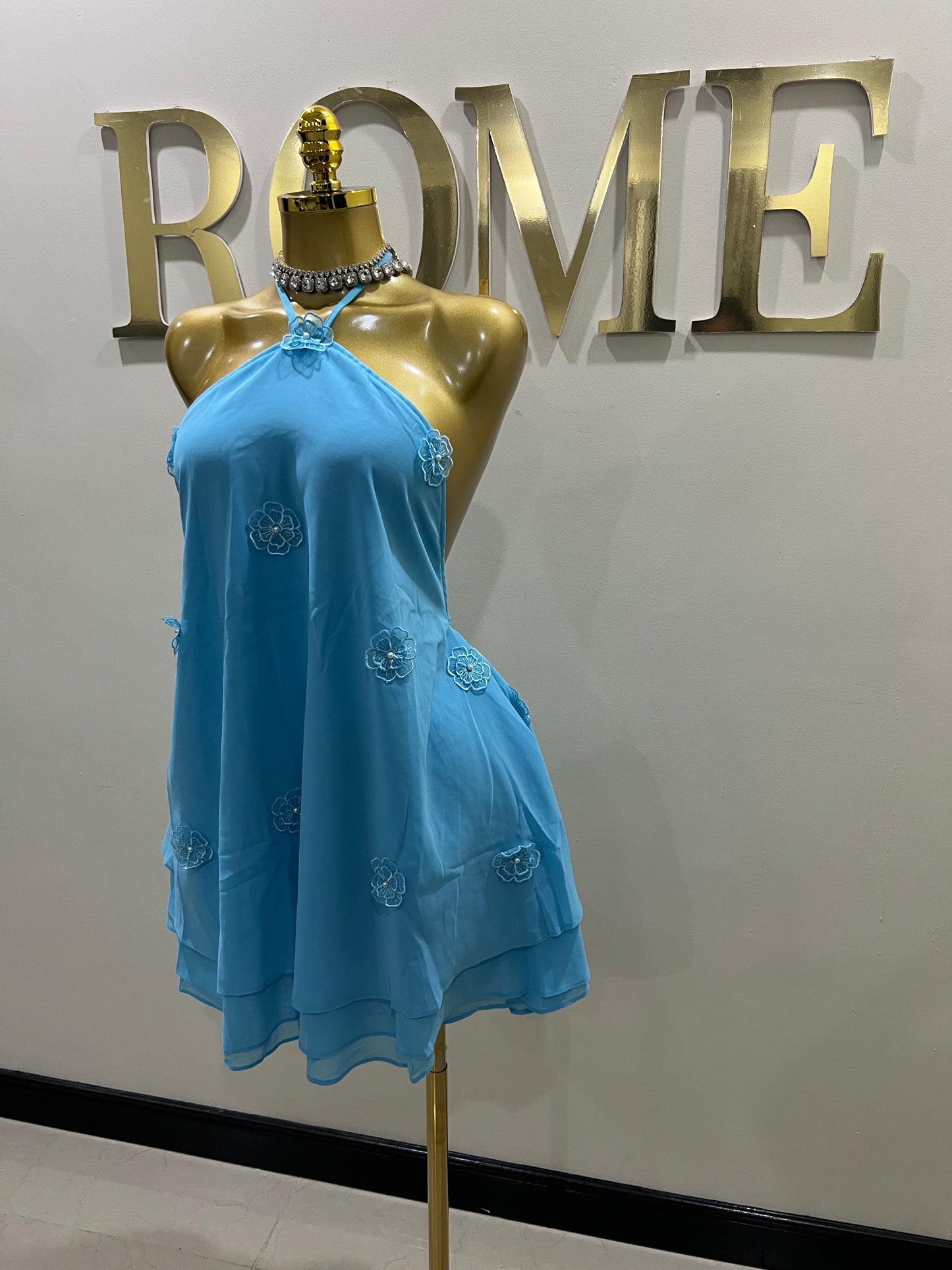 Rumi Petal Dress (Blue)