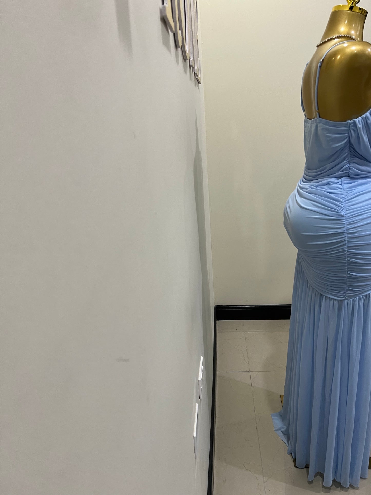 Michelle Celine Strap Dress (Blue)