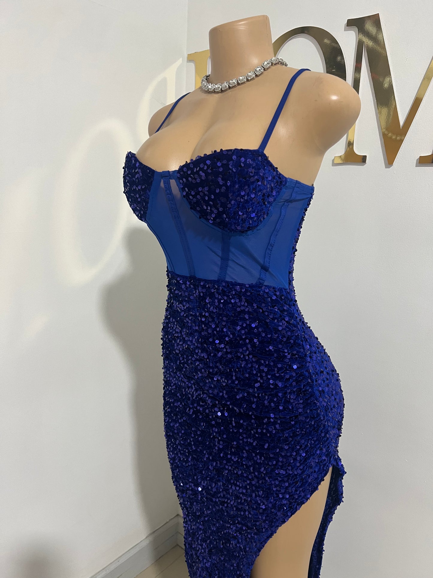 Corset Hollywood Dress (Blue)