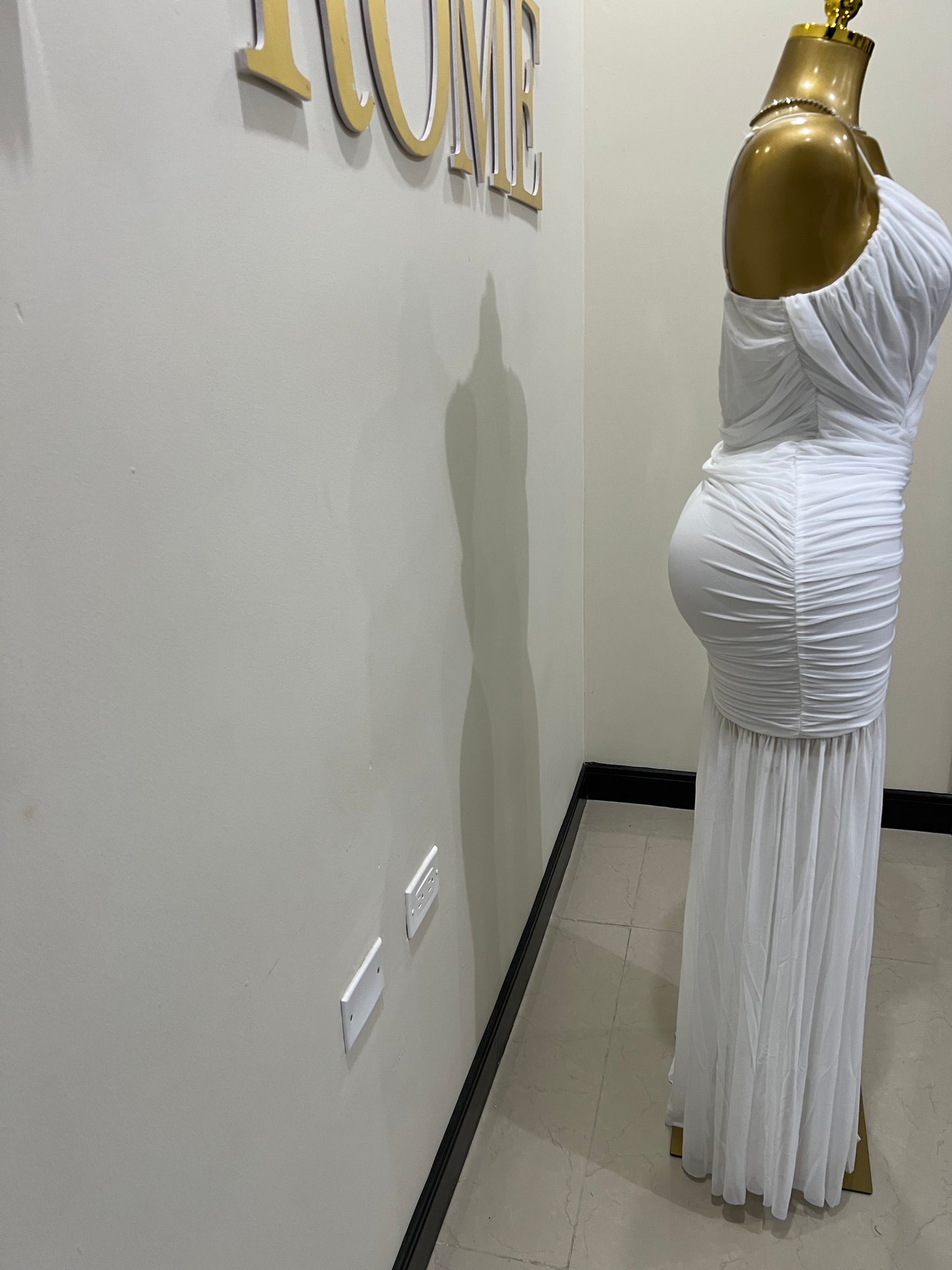 Michelle Celine Strap Dress (White)
