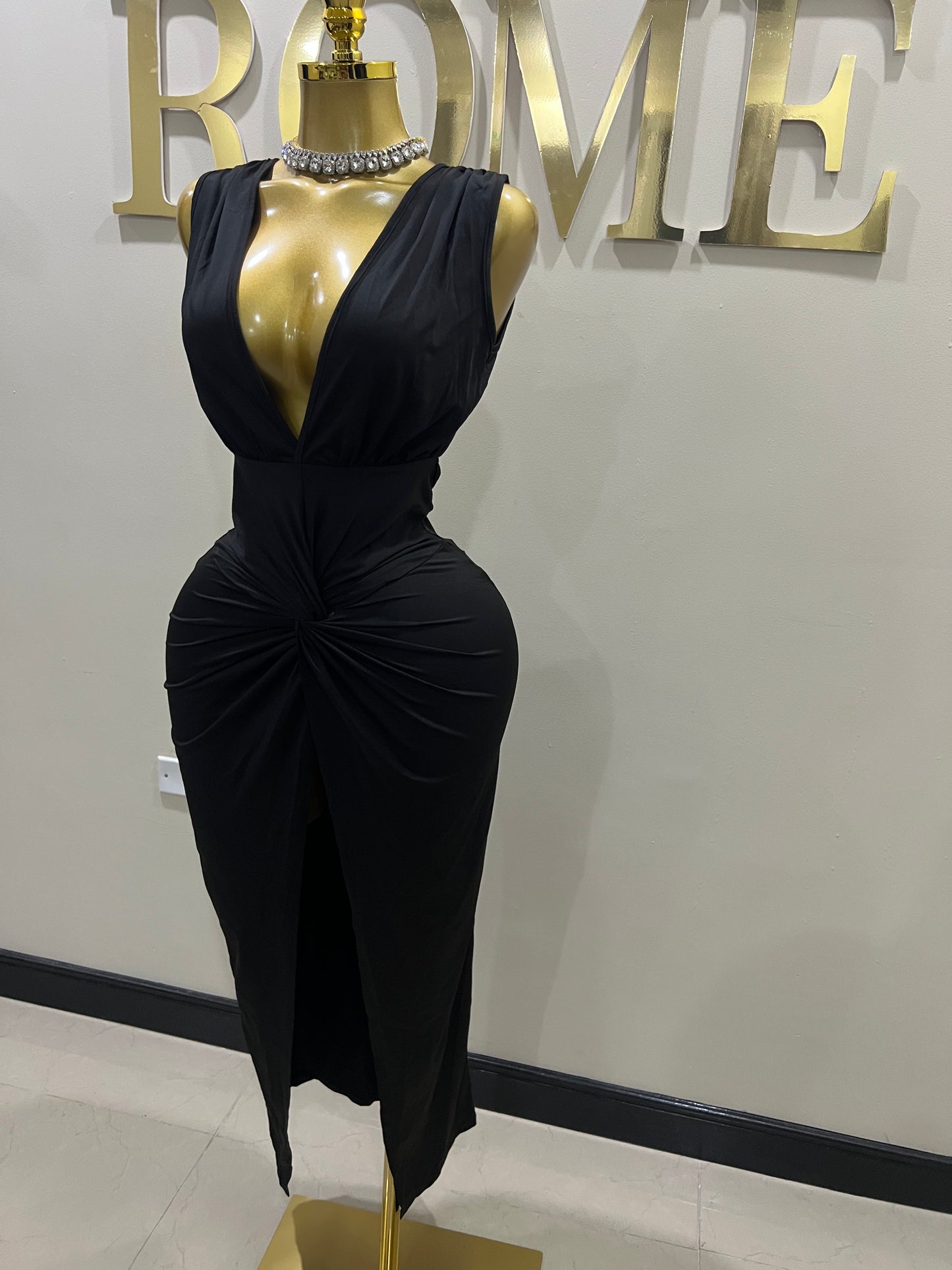 Mia X Backless Dress (Black)