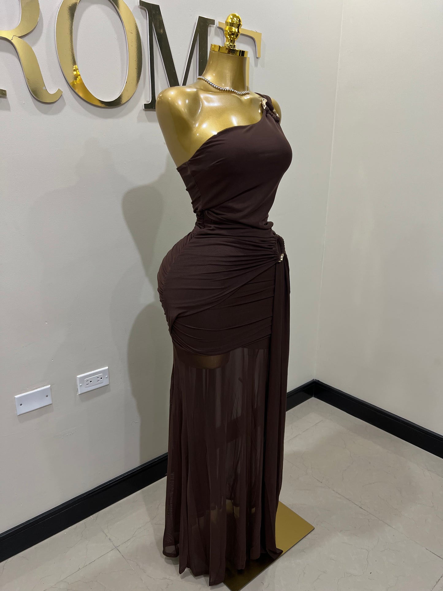 Celest Dress (Brown)