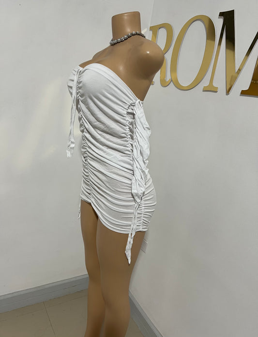 Porsha Super Mini Dress (White)