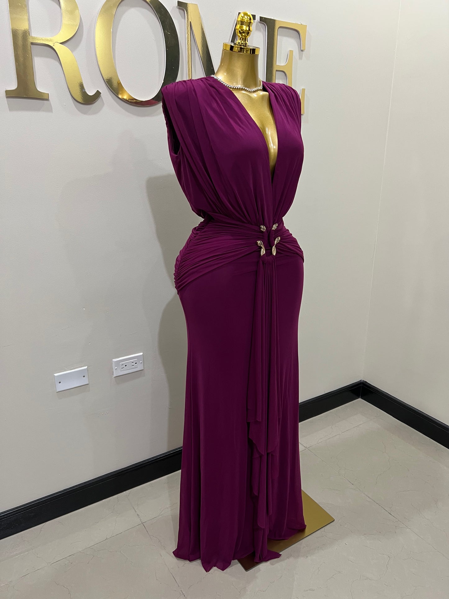 Michelle Snake Dress (Purple)