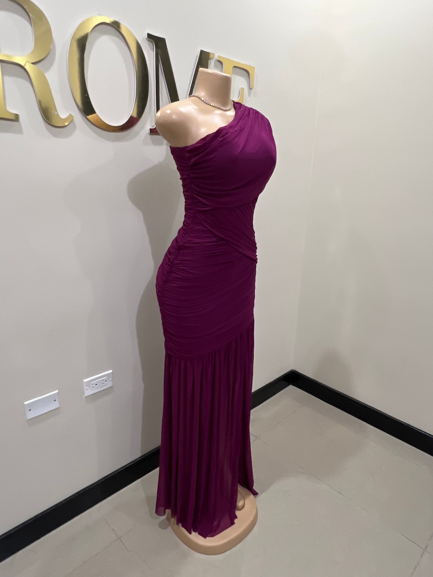 Michelle Aviv Split Dress (Bright Purple)